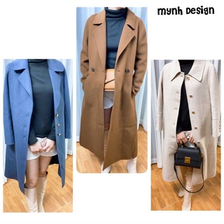 Áo khoác dạ lông cừu cashmere– phong cách hàn quốc