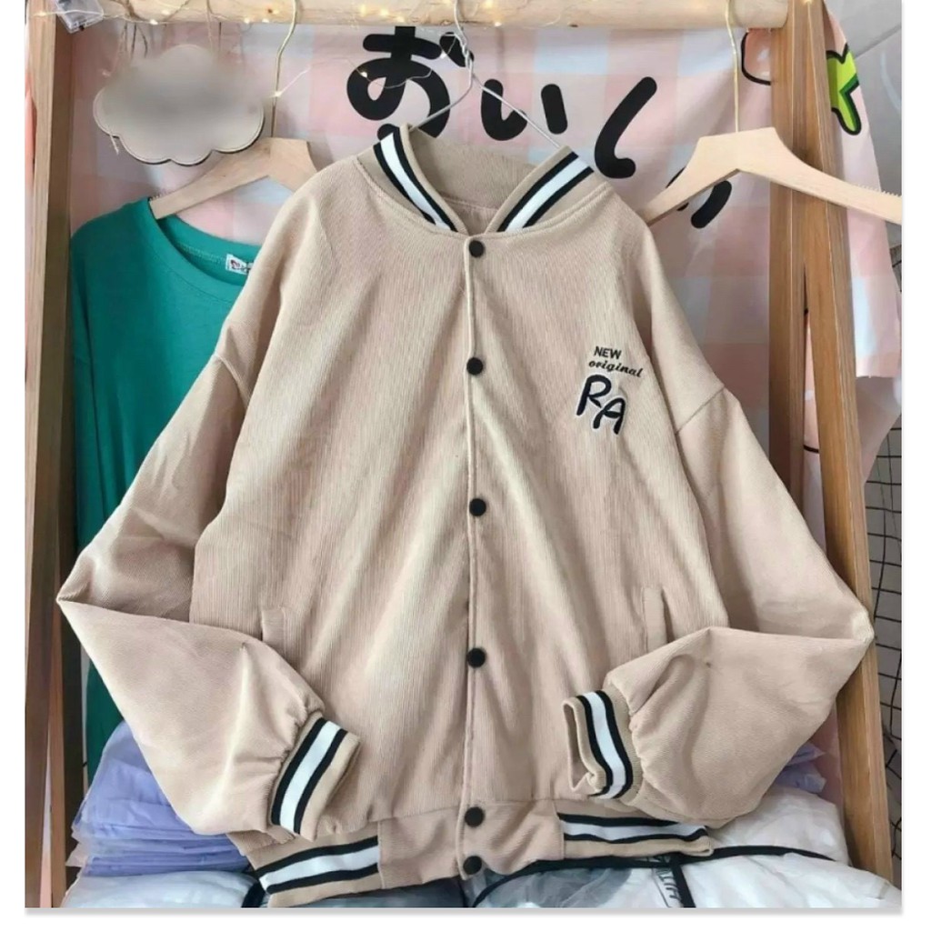 ÁO KHOÁC NỮ KAKI NHUNG  PHONG CÁCH BOMBER THỜI TRANG TINH TẾ CAO CẤP