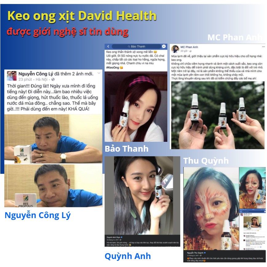 Keo Ong 95% David Health Canada dạng xịt 30ml