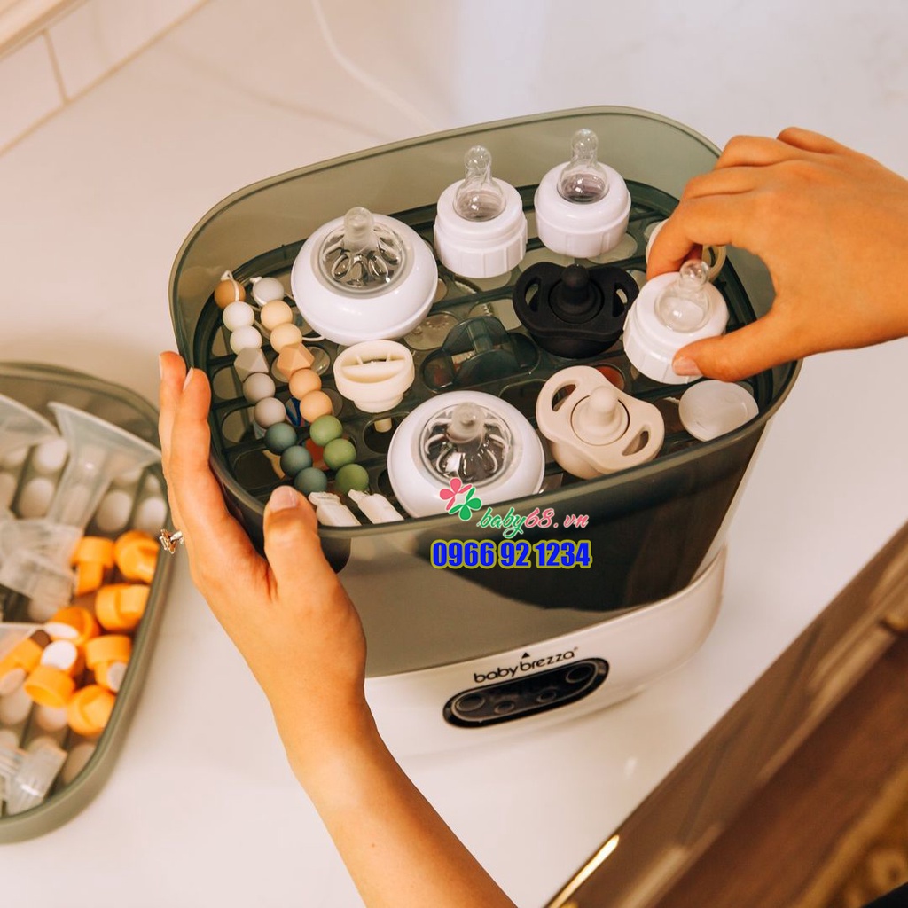 Máy tiệt trùng sấy khô Baby Brezza tiêu diệt 99.99%, BH 12 tháng