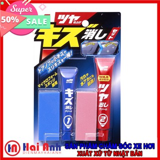 [Made in Japan] Scratch Clear Kit W-60 Soft99 Bộ 2 Lấp Vết Xước Và Phủ Bóng Sơn