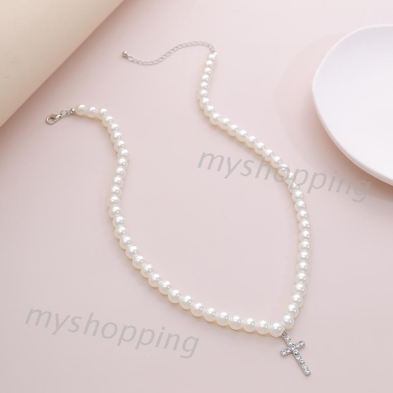 vòng cổ Hợp Kim Đính Ngọc Trai Nhân Tạo Xinh Xắn Cho Nữ