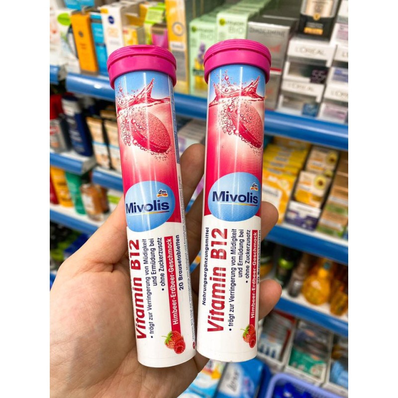 Viên sủi Mivolis bổ sung vitamin C, hỗ trợ tăng cường đề kháng, hộp 20 viên