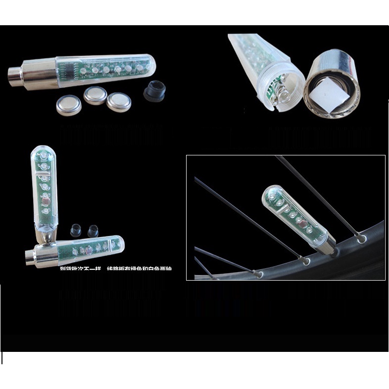 Đèn LED gắn van xe chạy chữ hiệu ứng.