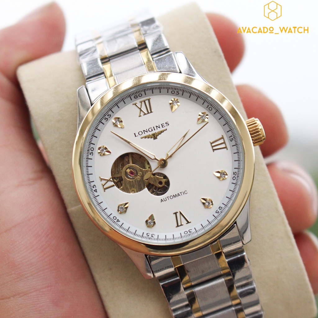 Đồng Hồ Cơ Nam Longiness Automatic Dây Thép Đúc Đặc Cao Cấp - Lộ Máy Đẳng Cấp