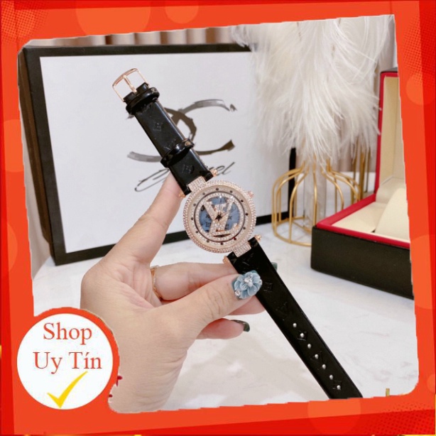 Đồng hồ LV  nữ dây da ko rỉ mặt xoay cao câp bền đẹp siêu hot, chống nước , bảo hành 12 tháng
