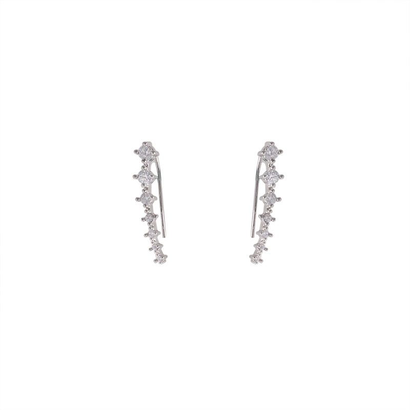 Khuyên Tai Đính Đá Zircon Phong Cách Mới Tinh Tế Cho Nữ
