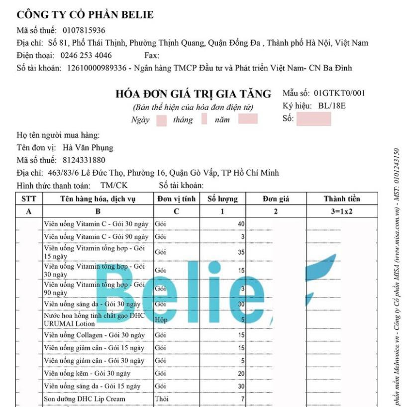 (Hàng AUTH) Viên uống Trắng da DHC Nhật Bản