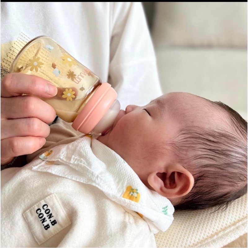 Bình sữa cho bé Moyuum PPSU hoa cúc hồng, bình sữa cho trẻ sơ sinh 170ml 270ml - Monnie Kids