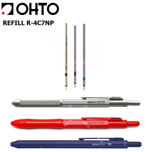 RUỘT BÚT BI THAY THẾ BÚT OHTO ĐA NĂNG 0.7MM R-4C7NP