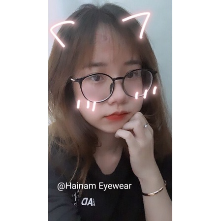 Gọng kính cận dáng tròn nam nữ Hainam Eyewear chất liệu nhựa dẻo  513