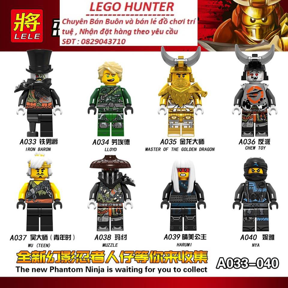 Lego Ninjago Minifigures nhân vật bán lẻ A 033 - A 040