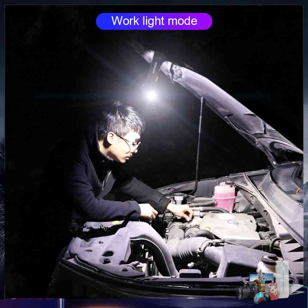 Đèn Pin LED COB T6 1200 Lumens Có Nam Châm Sạc Cổng USB Dùng Làm Việc Ngoài Trời