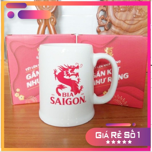 LY SỨ MINH LONG QUÀ TẶNG CỦA BIA SÀI GÒN BIA 333