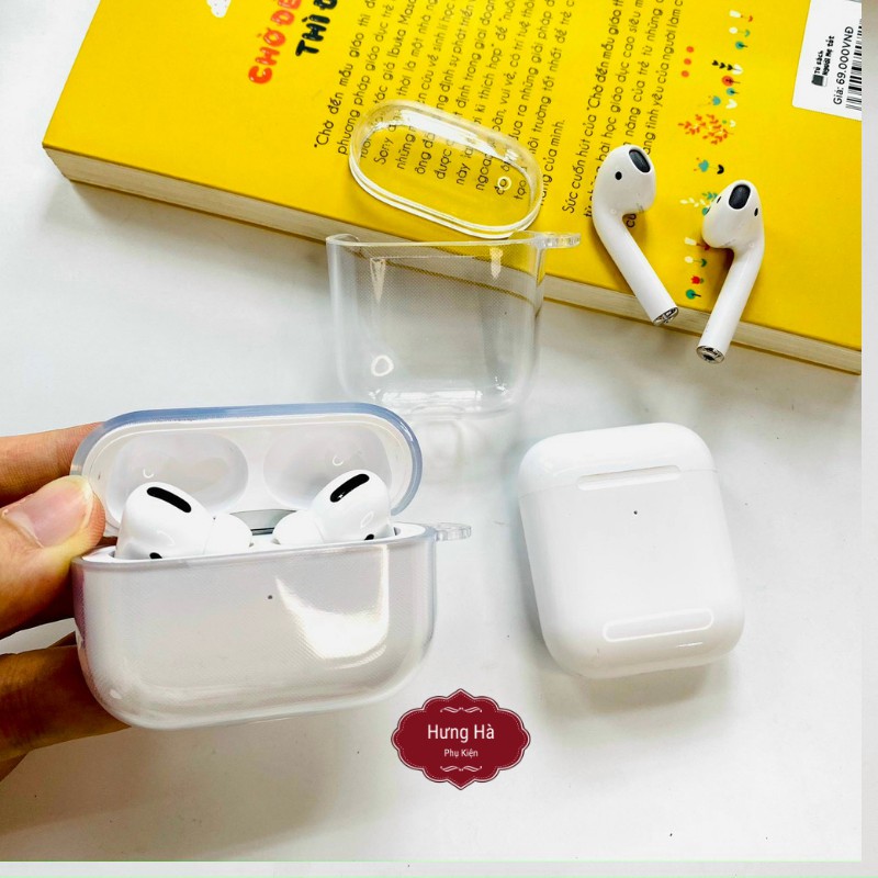 VỏTai Nghe Airpods , Case tai nghe Silicon Trong Suốt bảo vệ tai nghe tuyệt đối hàng dầy dặn