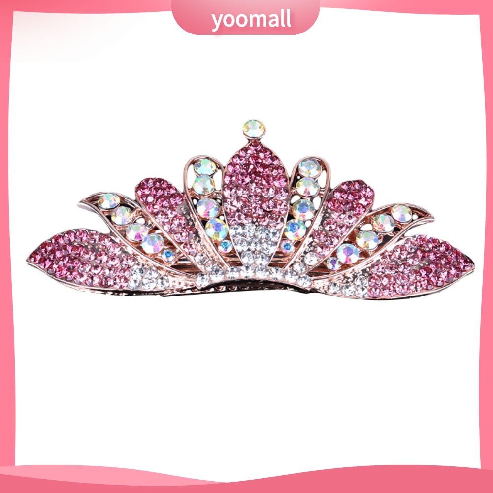 Yomall♡ Kẹp TóC HìNh Vương MiệN ĐíNh Kim Cương Giả ThờI Trang Cho Nữ