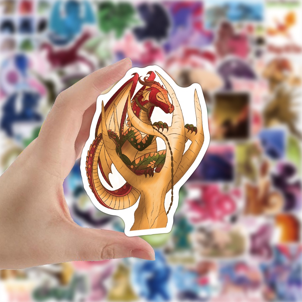 Bộ 100/50 Miếng Dán Chống Thấm Nước Hình Rồng Graffiti Trang Trí Vali/Điện Thoại