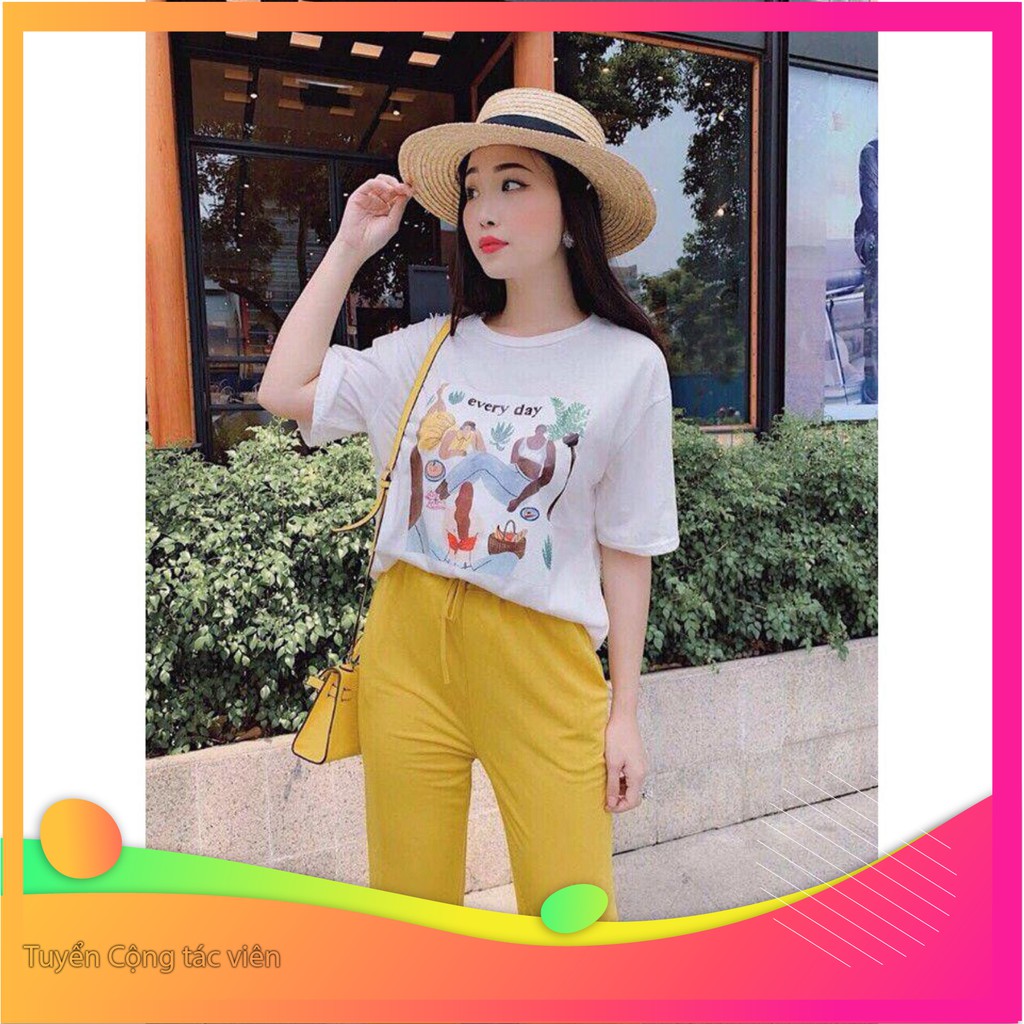 Dọn kho 154-5 Quần đũi ống rộng màu vàng chanh hot trend Hàn Quốc Dọn kho