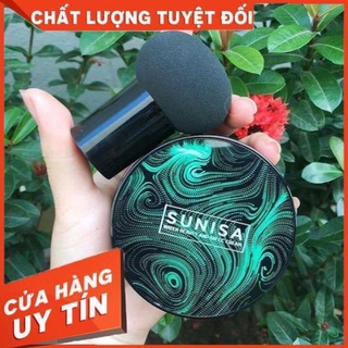Phấn nước sunisa kèm cọ dặm trang điểm đầu tròn siêu tiện lợi