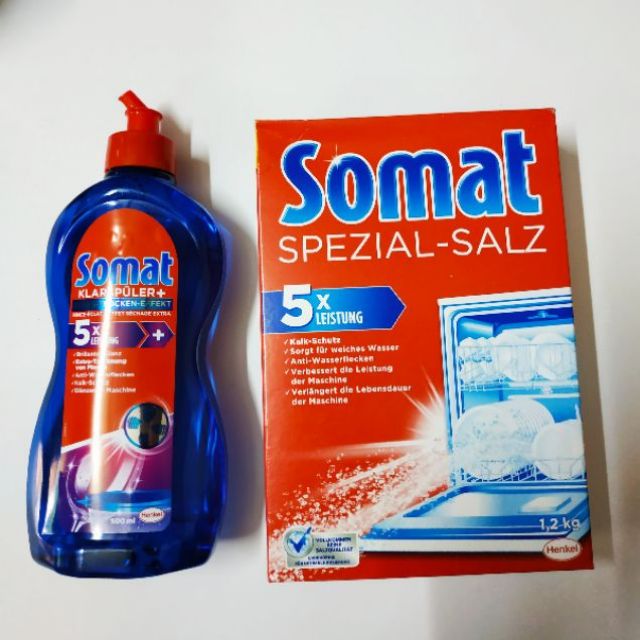 Combo muối Somat 1,2kg và 1 nước bóng Somat 750ml