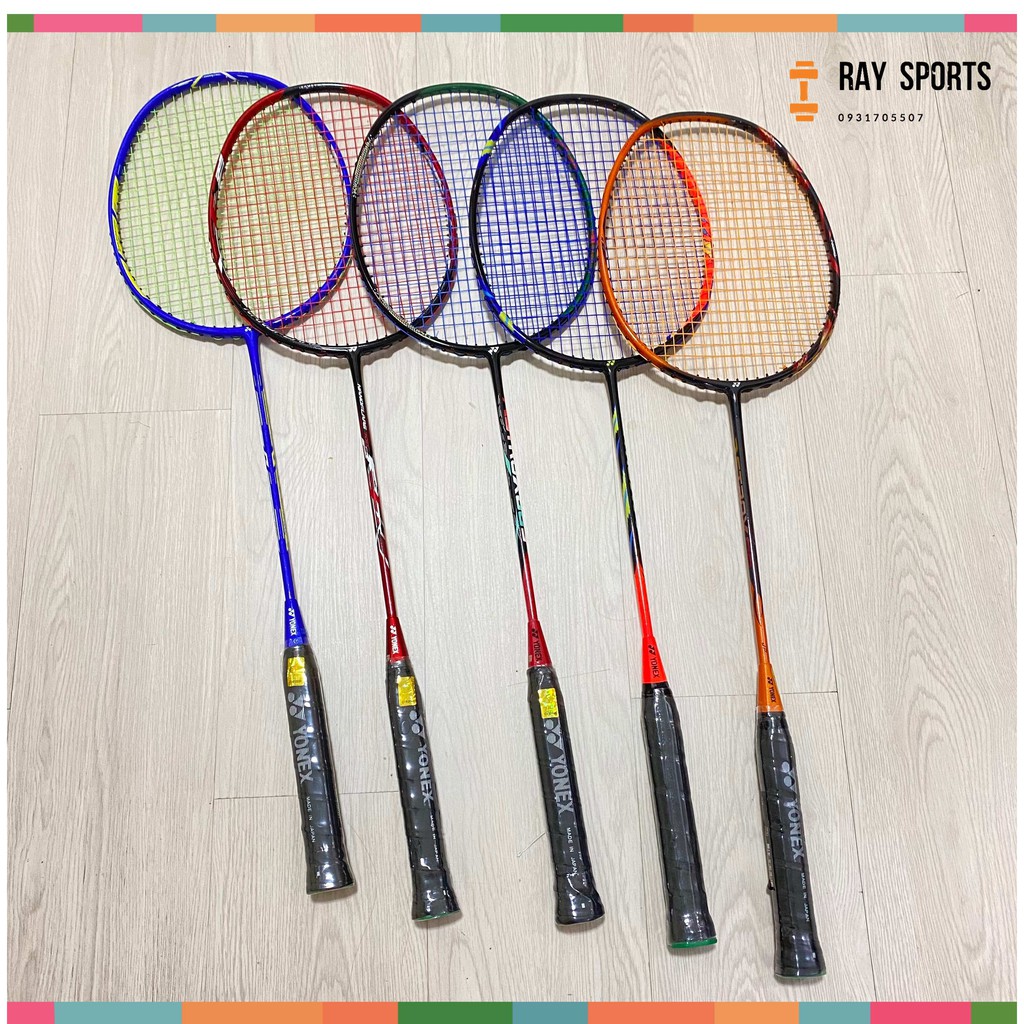 Vợt cầu lông Yonex cao cấp 100% Cacbon đan dây tốt 10kg tặng 3 món - RAY SPORT