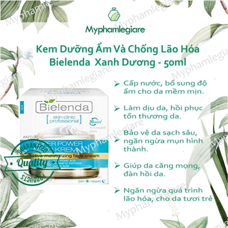 Kem dưỡng ẩm chống lão hóa Bielenda Skin Clinic Professional (xanh Dương)