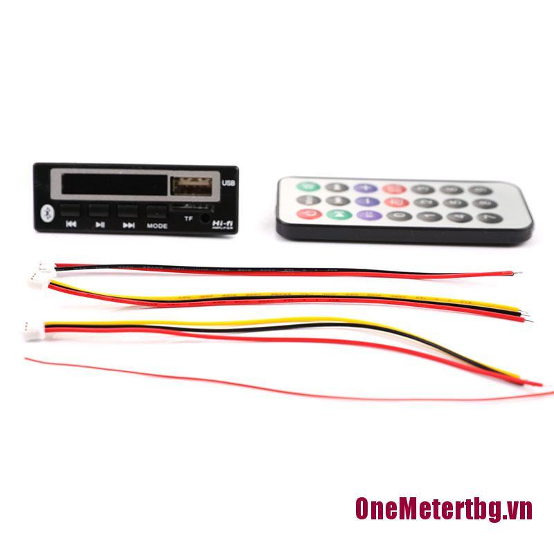 【OneMetertbg】Car MP3 Decoder Board 5V 12V Audio Module USB TF AUX FM Radio Remote Control