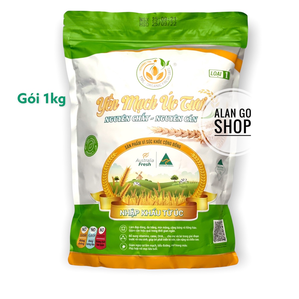 Yến Mạch Úc Tươi Túi 1kg, Chính hãng Y Tế Đức Toàn