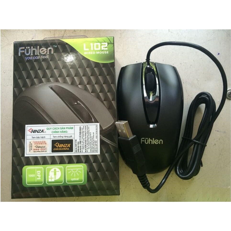 Chuột Fuhlen L102 Optical Black USB Chính hãng