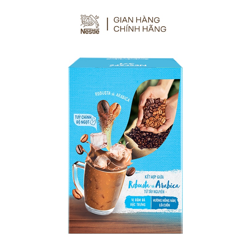 Combo 2 hộp cà phê hòa tan Nescafé 3in1 vị hài hòa không ngọt - công thức cải tiến