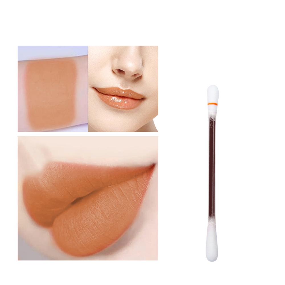 Tăm Bông Son Men Cotton Lip Glaze Di Động Làm Đẹp Sáng Tạo Không Phai Màu Môi wine01