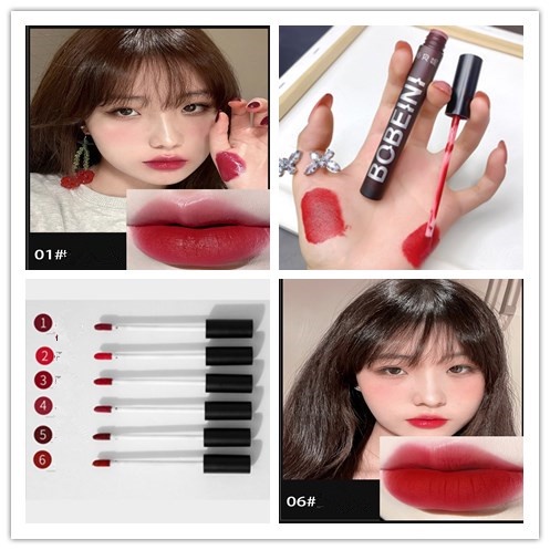 Son Môi Dưỡng Ẩm Lâu Trôi Chống Thấm Nước Hiệu Ứng Gương Ánh Ngọc Trai Có 6 Màu Tùy Chọn Qipin