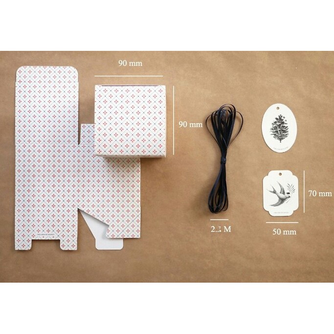 Hộp quà vuông gấp họa tiết 9cm (4 mẫu) | BigBuy360 - bigbuy360.vn