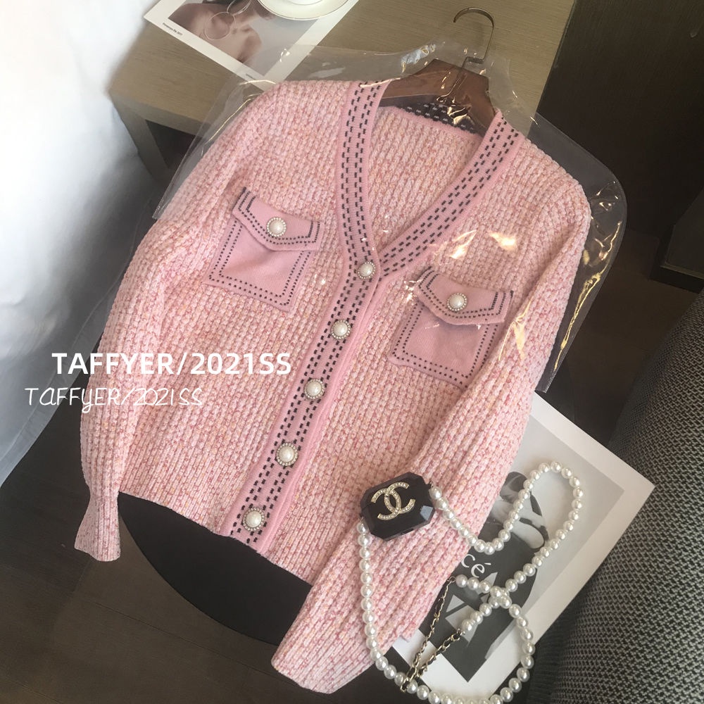 Áo Khoác Cardigan Cổ Chữ V Màu Hồng Xinh Xắn Thời Trang  tao bao