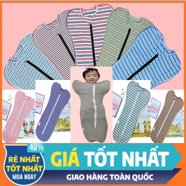 nhộng chũn baby [giúp bé ngủ ngon, không giật mình] CAM KẾT mềm mát co giãn 4 chiều