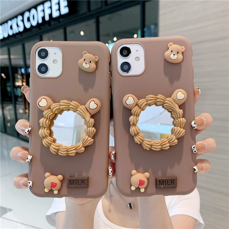 Ốp điện thoại mềm có gương cho Oppo A31 A93 A5 A9 2020 F11 F9 Pro A5S Reno 7Z 6Z 5 A12 A92 A94 A54 A15 S