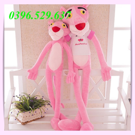 Báo hồng gấu bông báo hồng thú nhồi bông chất liệu cao cấp nhiều size 60 100