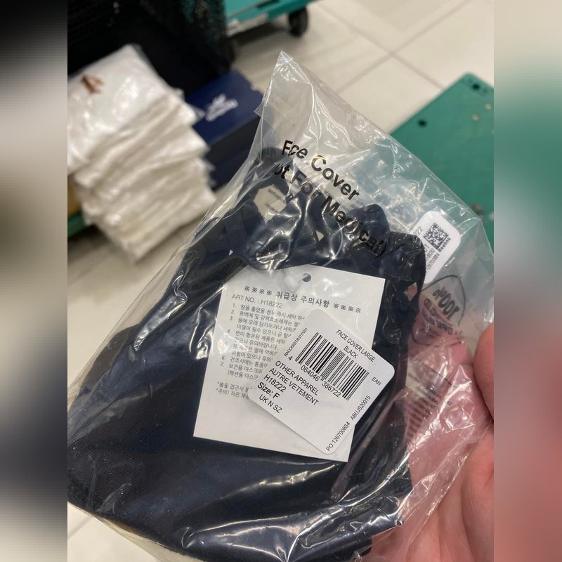 Khẩu trang Reebok chính hãng Face Covers 3 Pack Reebok H18222