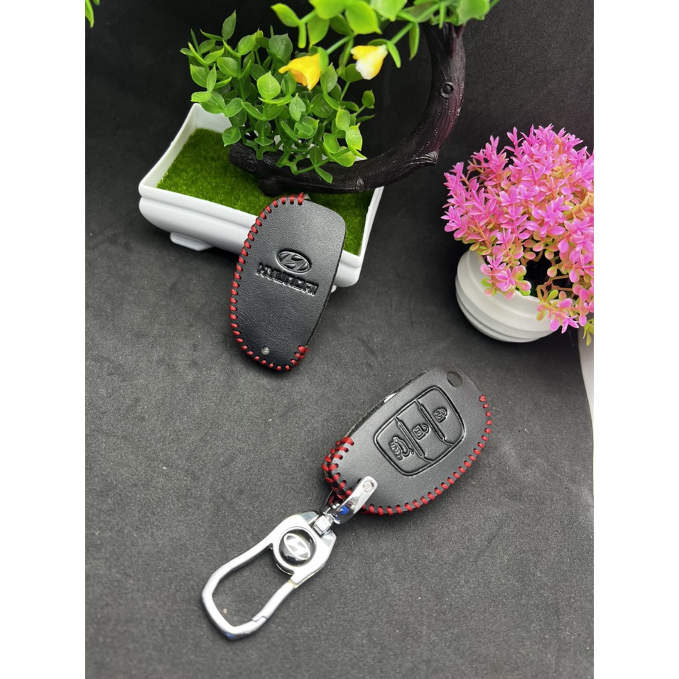 Bao Da Bò bọc chìa khóa xe HUYNDAI I10,Tucson,Elantra bản chìa bật