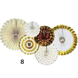 Set quạt giấy trang trí sinh nhật hoặc làm backdrop phụ kiện trang trí sinh nhật abshop com vn
