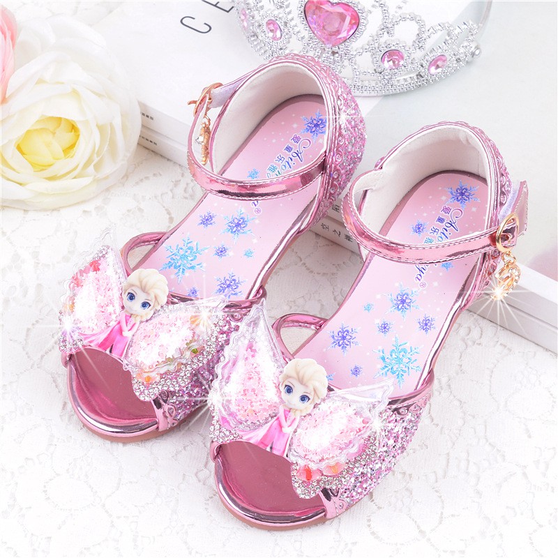 Giày công chúa elsa cho bé gái 2-10 tuổi kiểu dáng sandal đi học, đi chơi