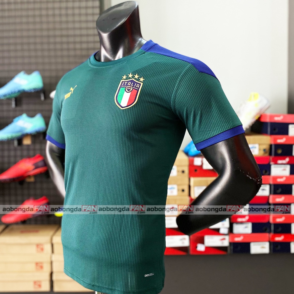 Bộ Quần Áo Bóng Đá Ý Xanh Rêu Mới Nhất 2023 - Hàng Thái