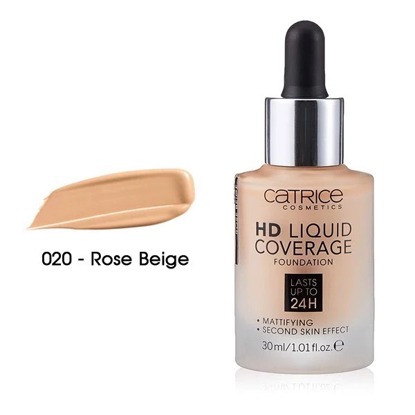 [Hàng Chính Hãng] Kem Nền Catrice HD Liquid Coverage Foundation Lasts Up To 24h Đức 30ml [Cam Kết Chính Hãng]