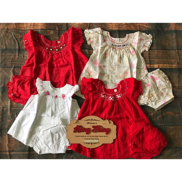 Đầm smock bé gái