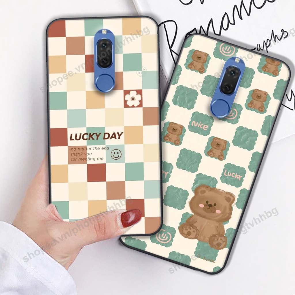 Ốp lưng Huawei Nova 2i trái tim gấu thể thao , smile mặt cười cực cute