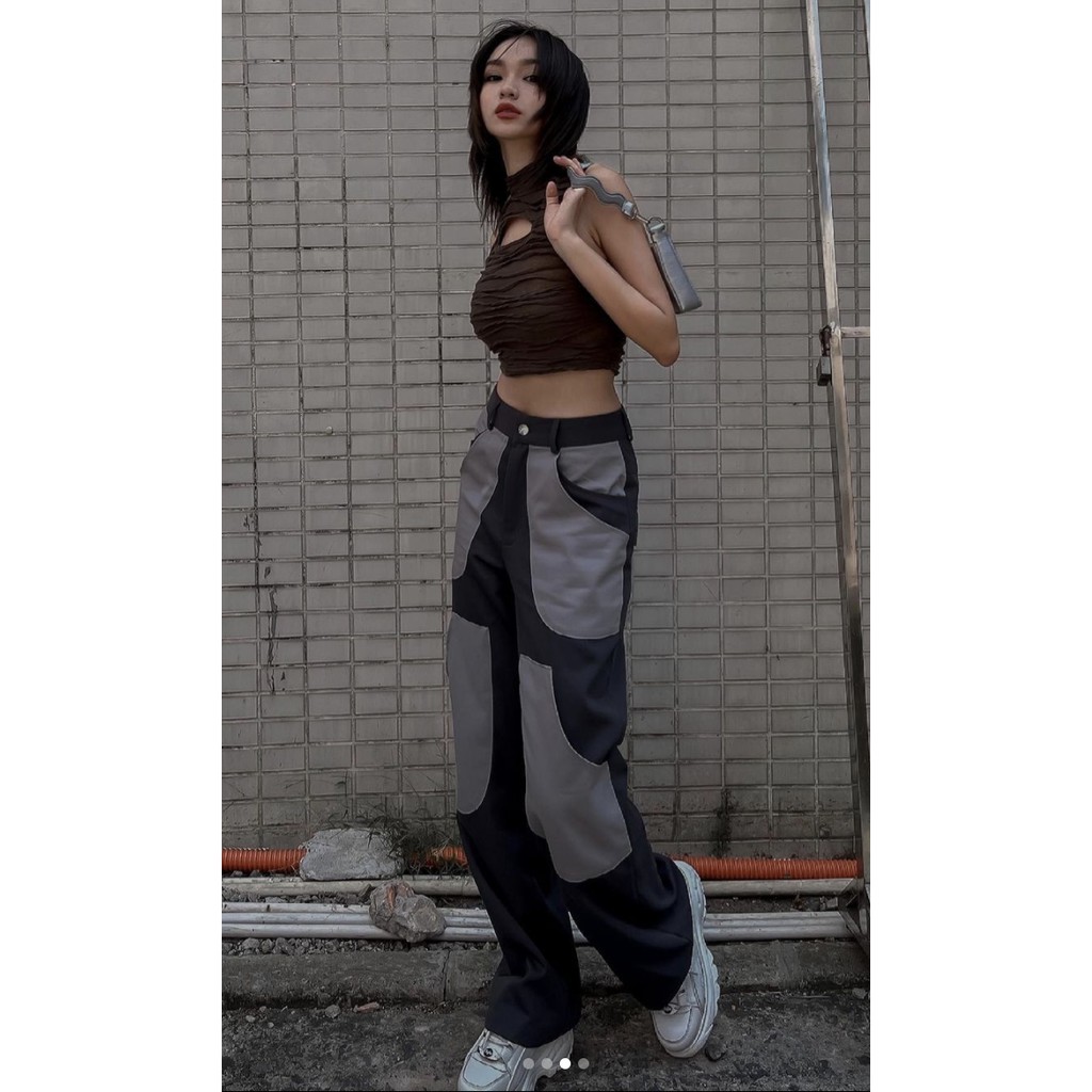 𝐂𝐨𝐚𝐥 𝐆𝐫𝐞𝐲 𝐂𝐨𝐥𝐨𝐧𝐲 𝐏𝐚𝐧𝐭𝐬 𝐇𝐞𝐚𝐫𝐭𝐁𝐮𝐫𝐧 (Quần đắp túi xám)