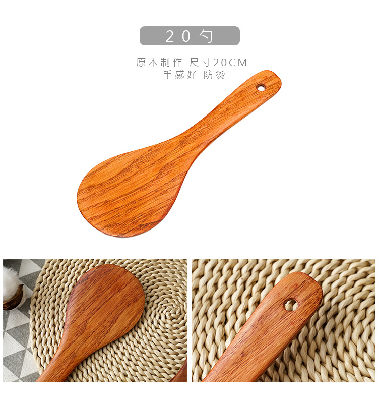 Muỗng Gỗ Chống Bỏng Tiện Dụng Cho Nhà Hàng