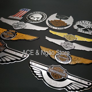 Logo Nhôm dán xe Harley Davidson