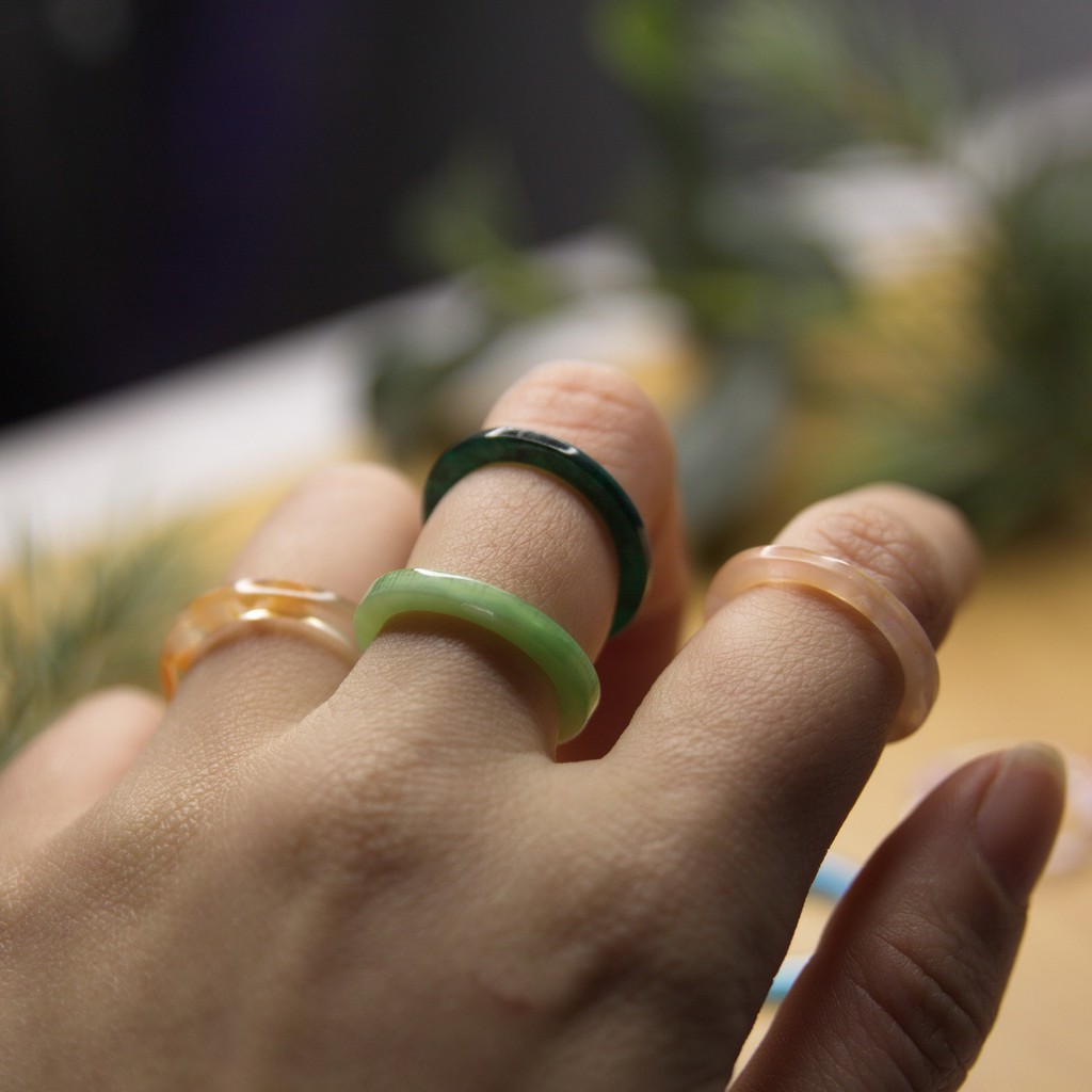 Set 10 nhẫn RINHOO FRIENDSHIP nhựa dễ thương dành cho nam và nữ