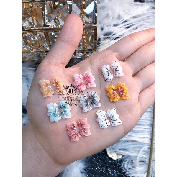 Hoa bột ẩn tay, hoa bộ nail